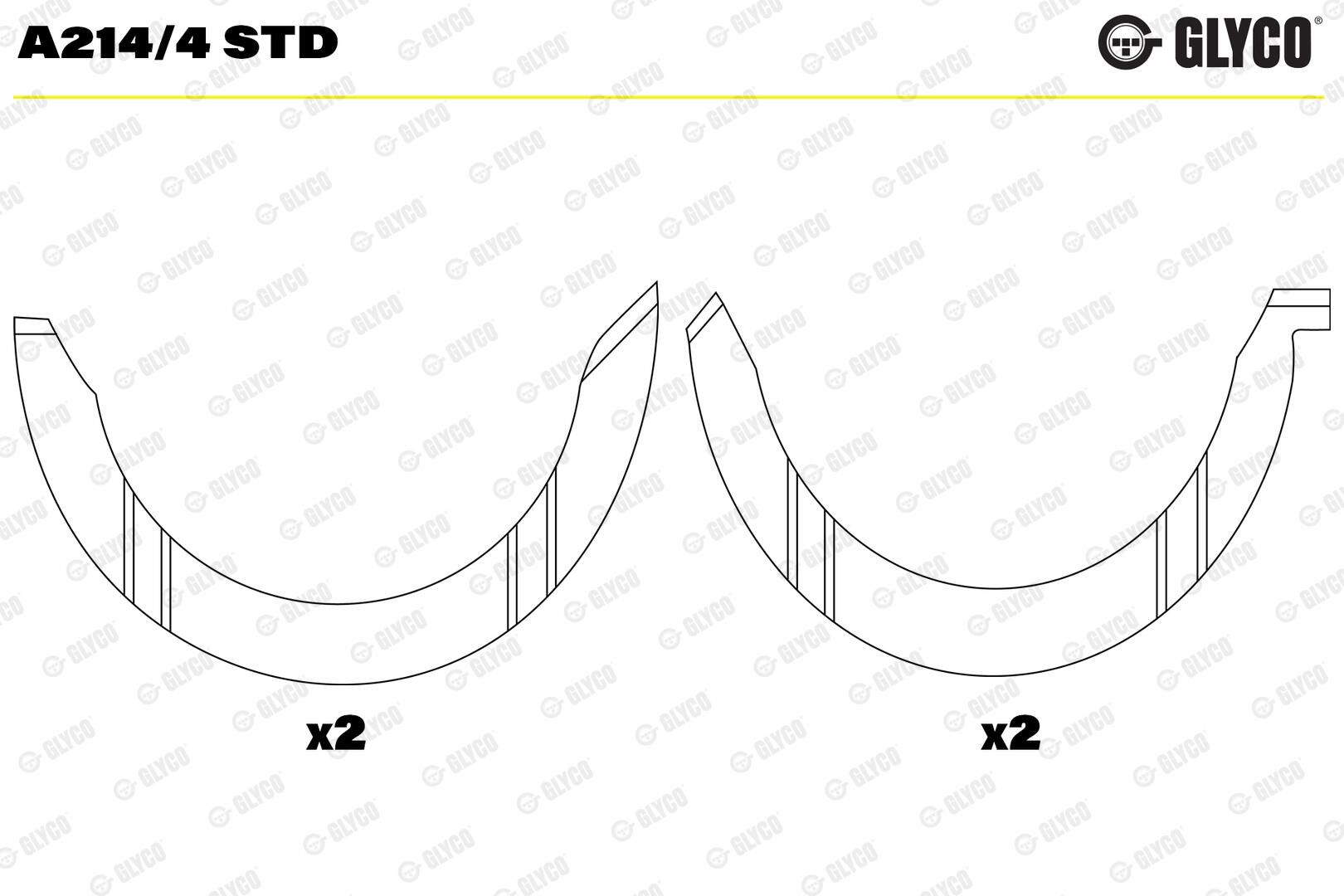 GLYCO A214/4 STD - Distanzscheibe, Kurbelwelle