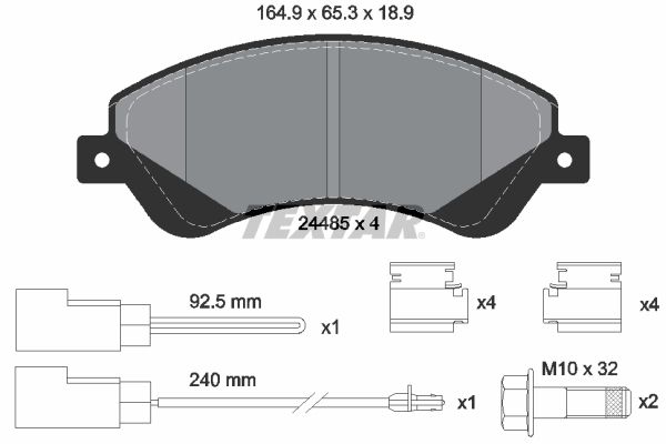 Brake Pad Set, disc brake 2448501