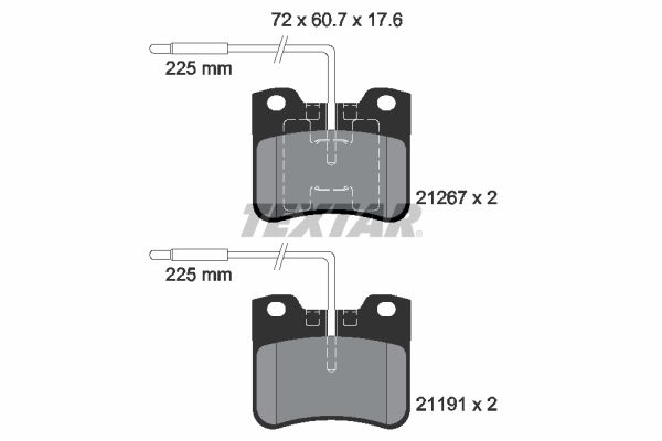 Brake Pad Set, disc brake 2126702