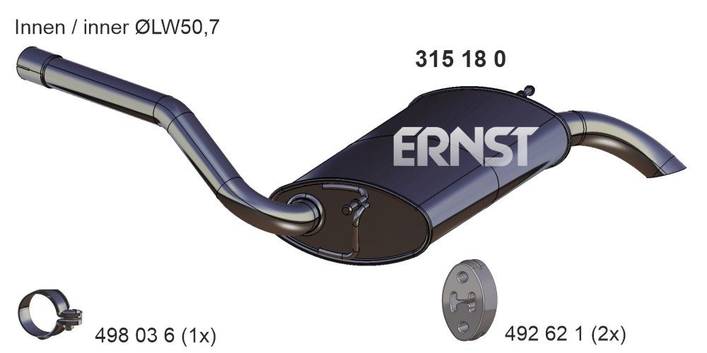 ERNST 315180 - Endschalld&auml;mpfer