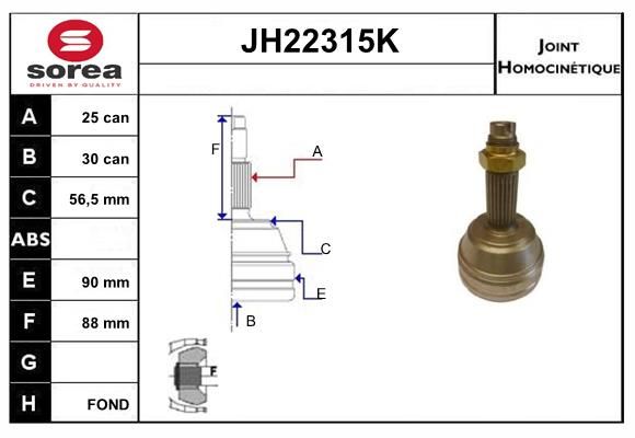 KIT CV JOINT AVEC KR089 - ESCORT TD