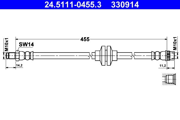 ATE 24.5111-0455.3 - Bremsschlauch