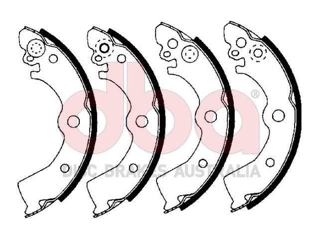 Street Series Brake Shoes [Nissan Pulsar 180mm] - TecDoc Only