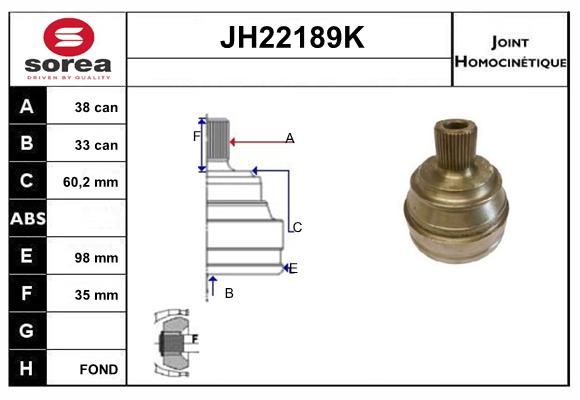 KIT CV JOINT AVEC KR129 - TRASPORTE