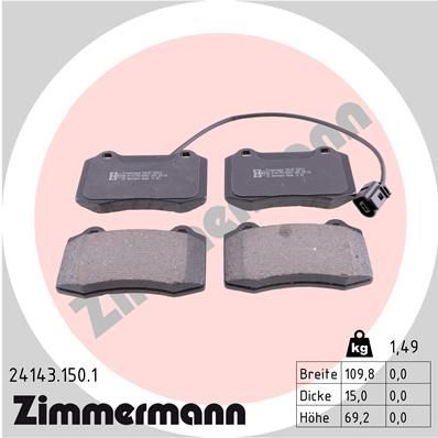 Brake Pad Set, disc brake 24143.150.1