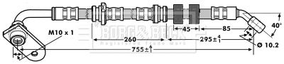 BBH7210 BORG & BECK fékcső