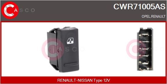 CASCO CWR71005AS - Schalter, Fensterheber