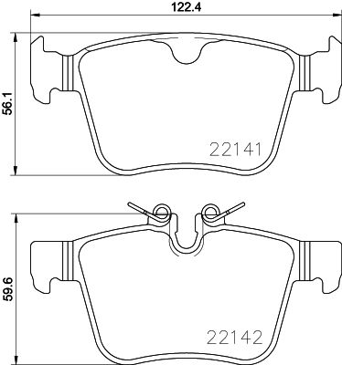 Brake Pad Set, disc brake 8DB 355 023-361