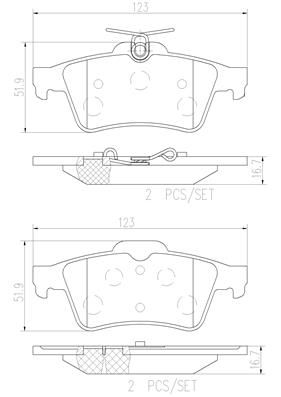 MAZDA MAZDA3 BK 03-09 (RR) *Thickness 17mm - TecDoc 1