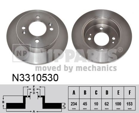 N3310530 NIPPARTS féktárcsa