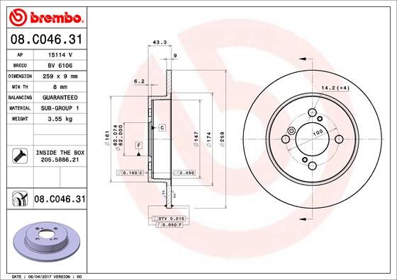 Brake Disc 08.C046.31