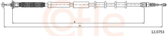 Cable Pull, parking brake 12.0753