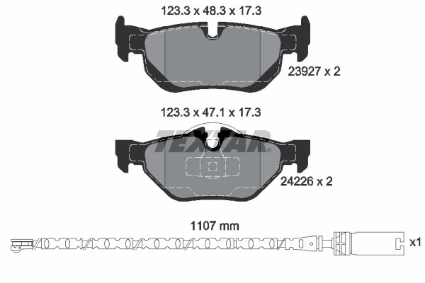 Brake Pad Set, disc brake 2392707