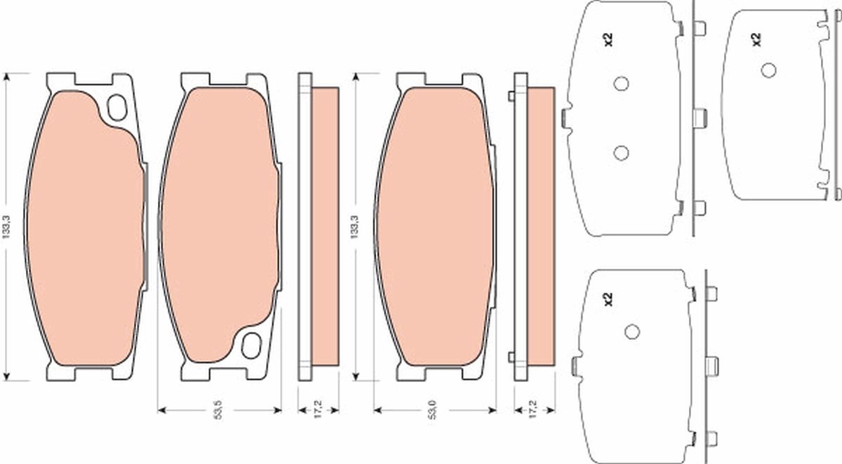 Brake Pad Set, disc brake GDB3423