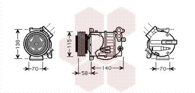 5900K144 VAN WEZEL kompresszor, klíma