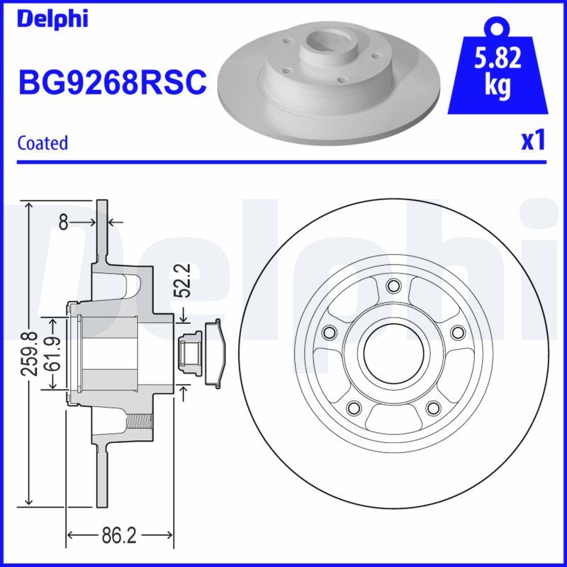 Brake Disc BG9268RSC