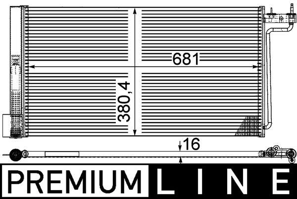 AC 29 000P MAHLE BEHR *** PREMIUM LINE *** kondenzátor, klíma