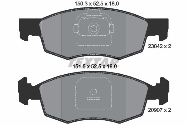 Brake Pad Set, disc brake 2384201