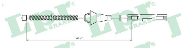 Cable Pull, parking brake C1660B