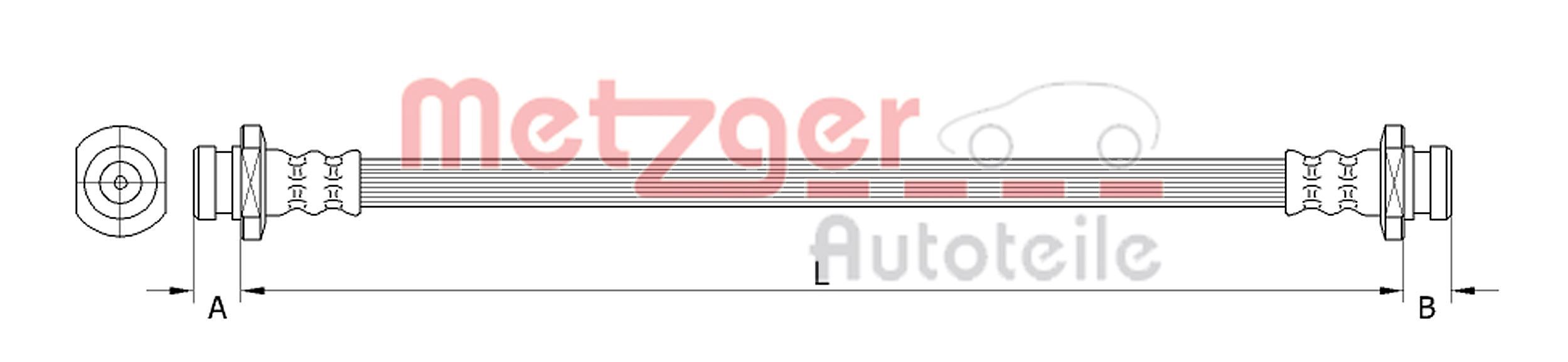 4110531 METZGER fékcső