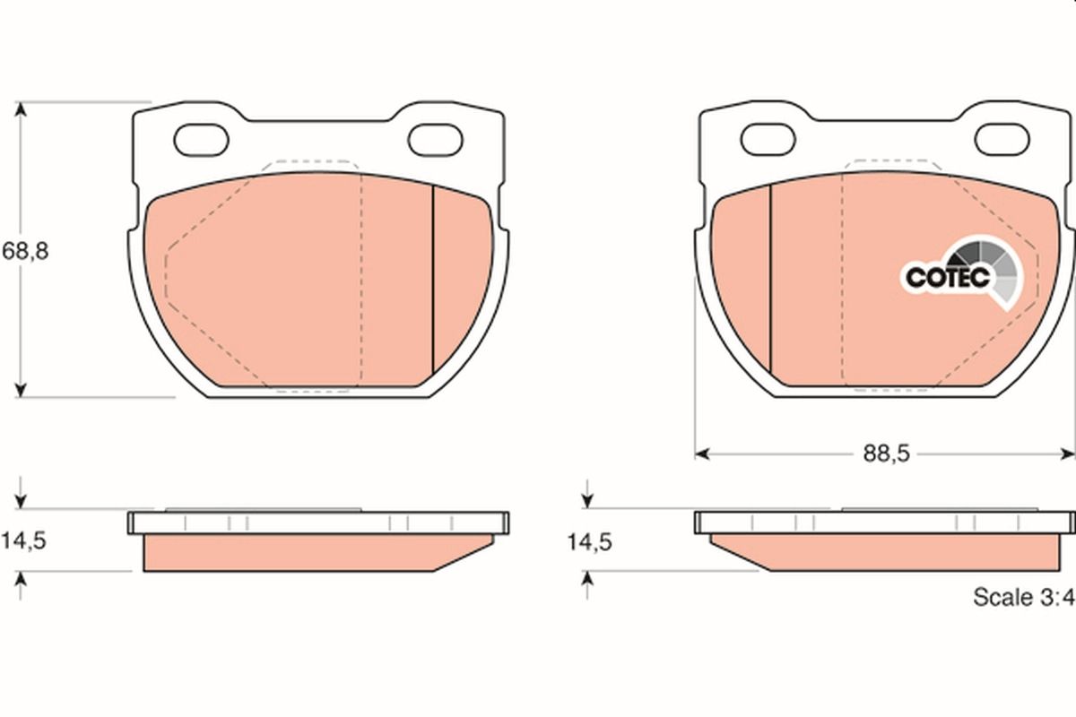 Brake Pad Set, disc brake GDB1209