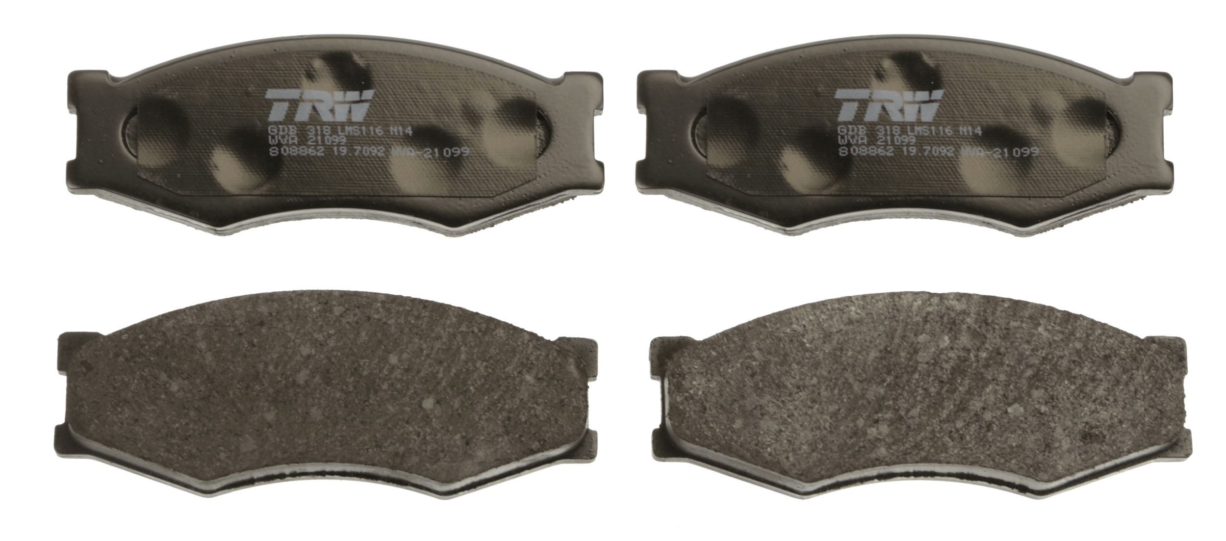 TRW DISC BRAKE PADS - TecDoc 2