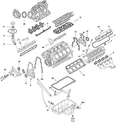 Dichtungsvollsatz, Motor