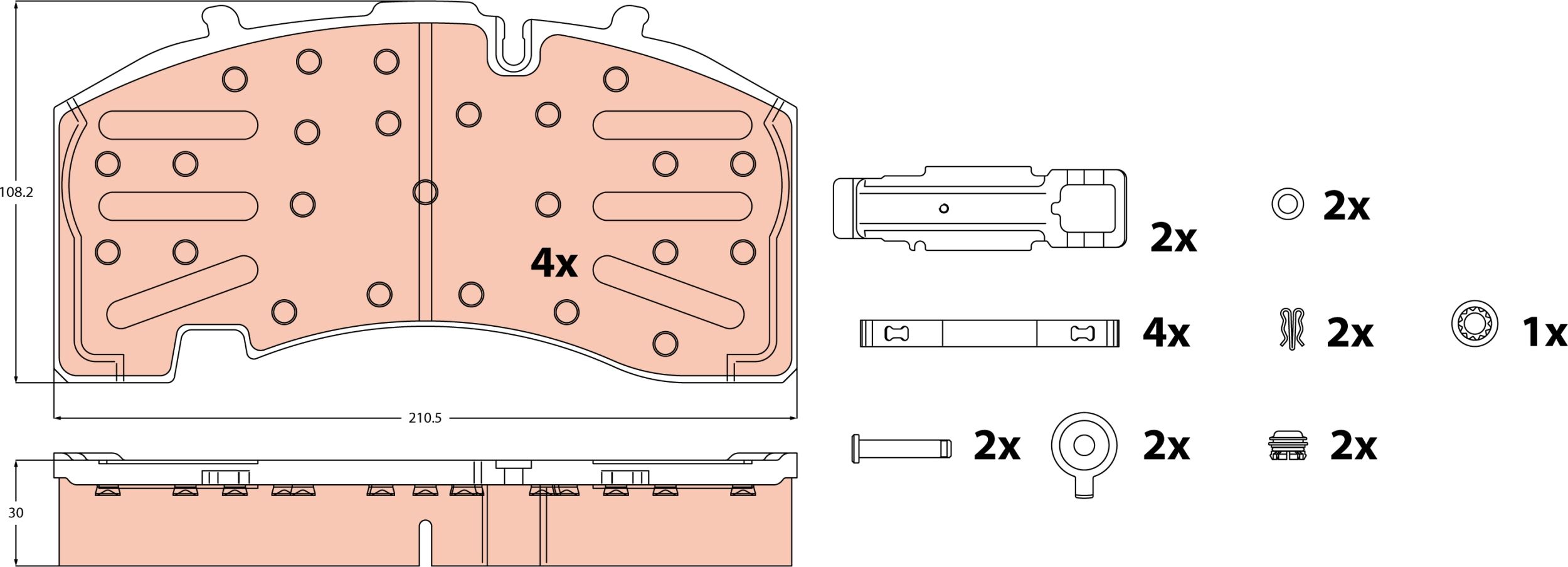 TRW DISC BRAKE PADS - TecDoc 1