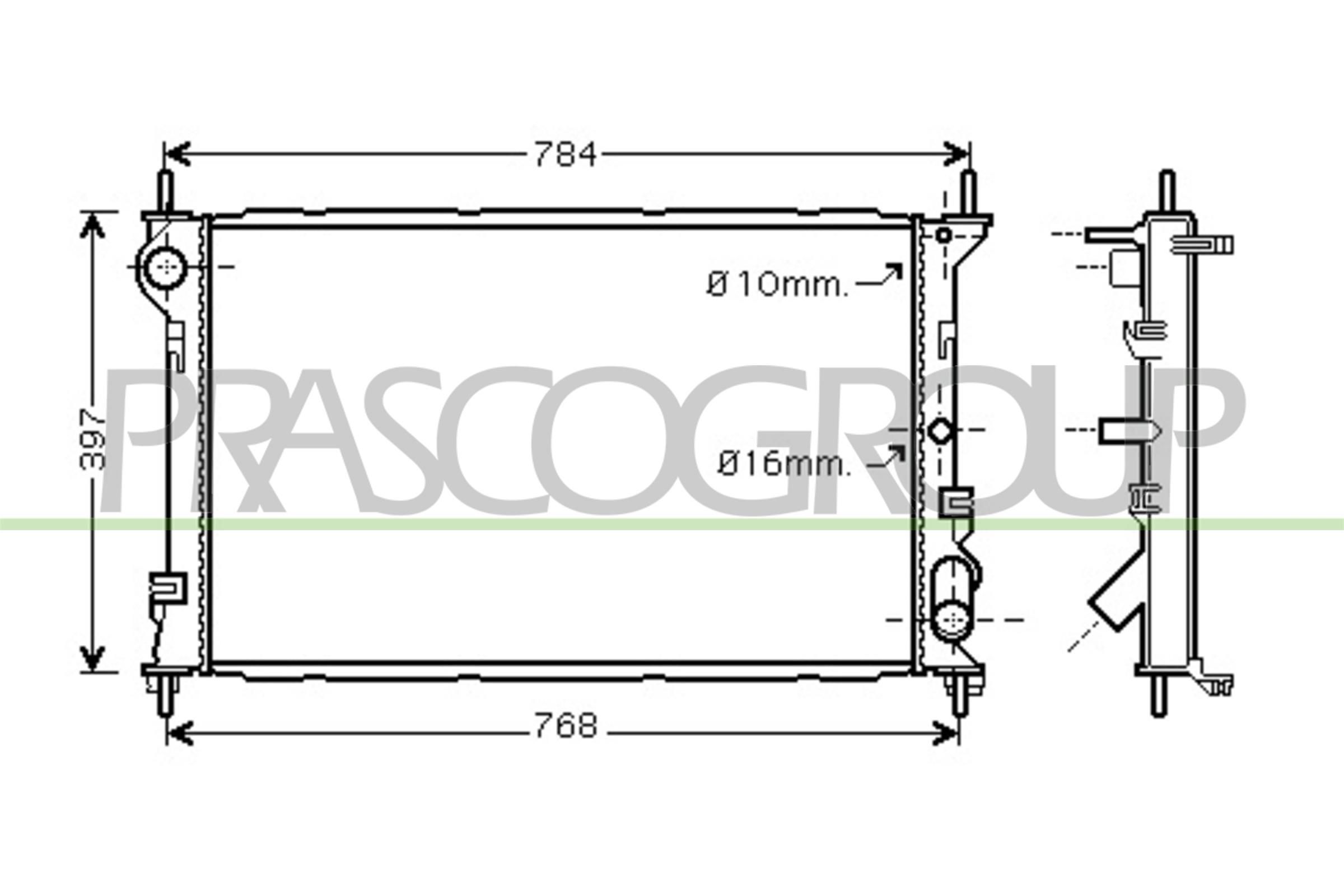 FD930R003 PRASCO AQ hűtő, motorhűtés