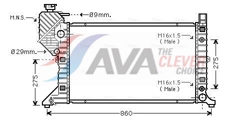 AVA QUALITY COOLING MSA2343 - K&uuml;hler, Motork&uuml;hlung ** CLEVER FIT **