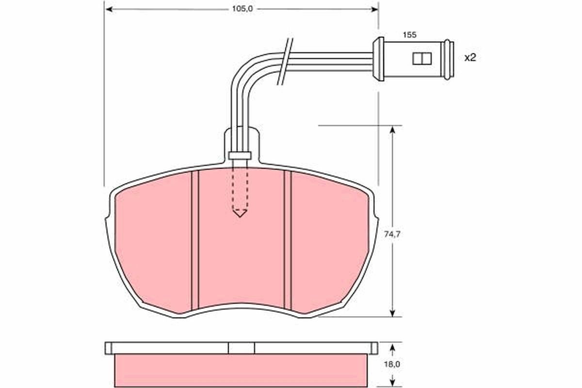 Brake Pad Set, disc brake GDB759