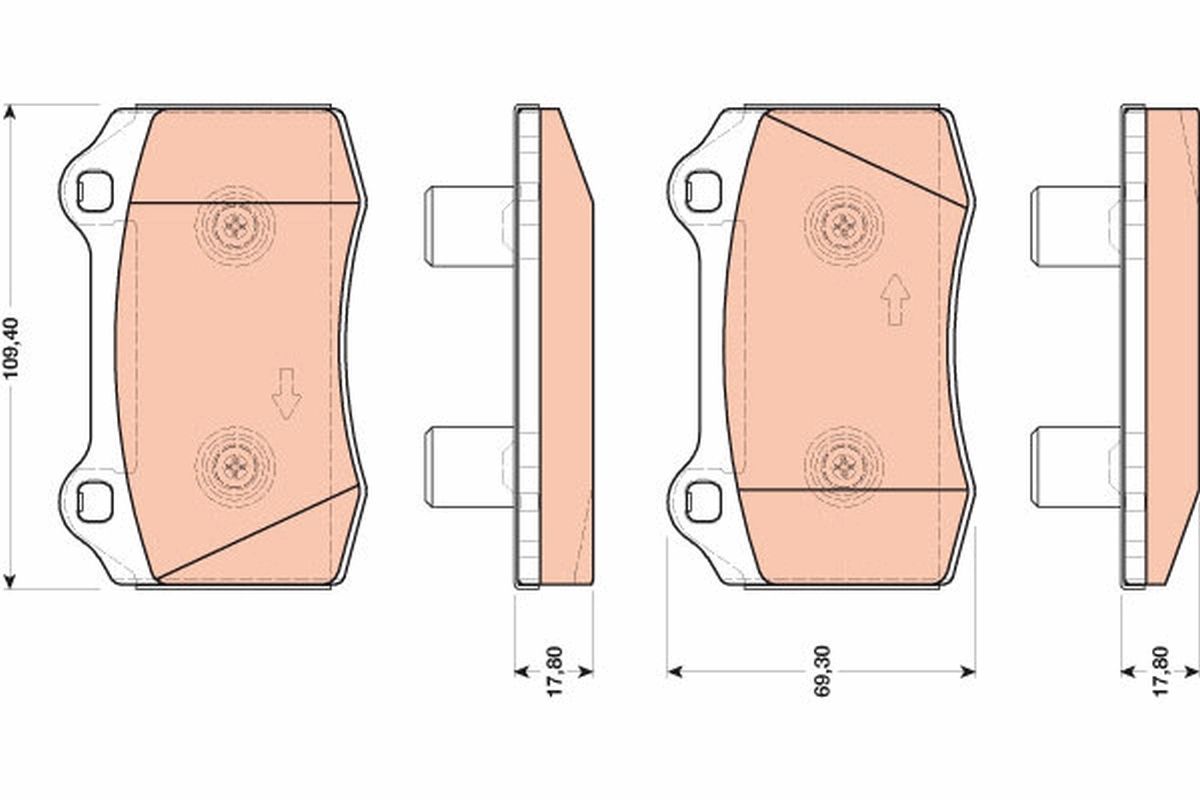 Brake Pad Set, disc brake GDB1773