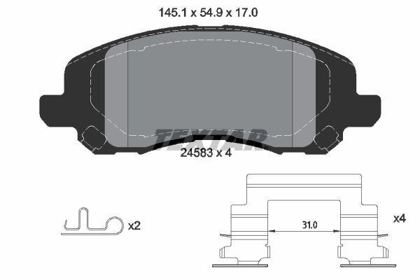 Brake Pad Set, disc brake 2458301