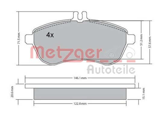 Brake Pad Set, disc brake 1170046