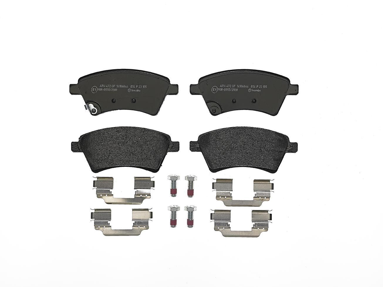 BREMBO P 23 105 - Bremsbelagsatz, Scheibenbremse PRIME LINE