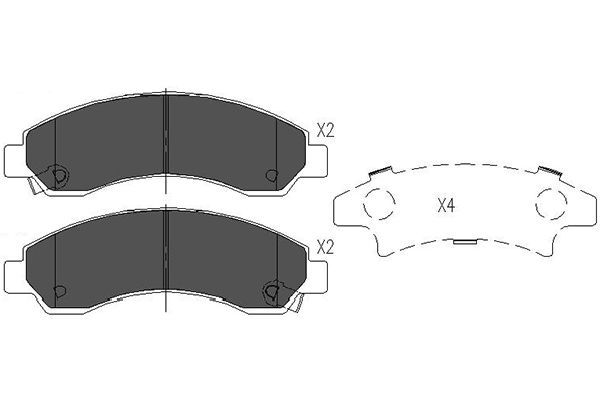 Brake Pad Set, disc brake KBP-3514