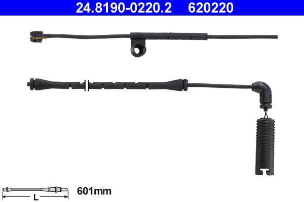 Warning Contact, brake pad wear 24.8190-0220.2