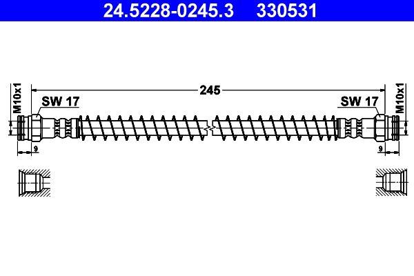 Brake Hose 24.5228-0245.3