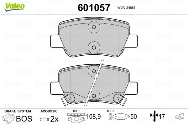 Brake Pad Set, disc brake 601057