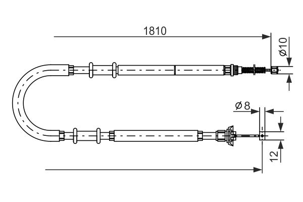 Cable de accionamiento, freno de estacionamiento