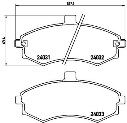 Brake Pad Set, disc brake P 30 020