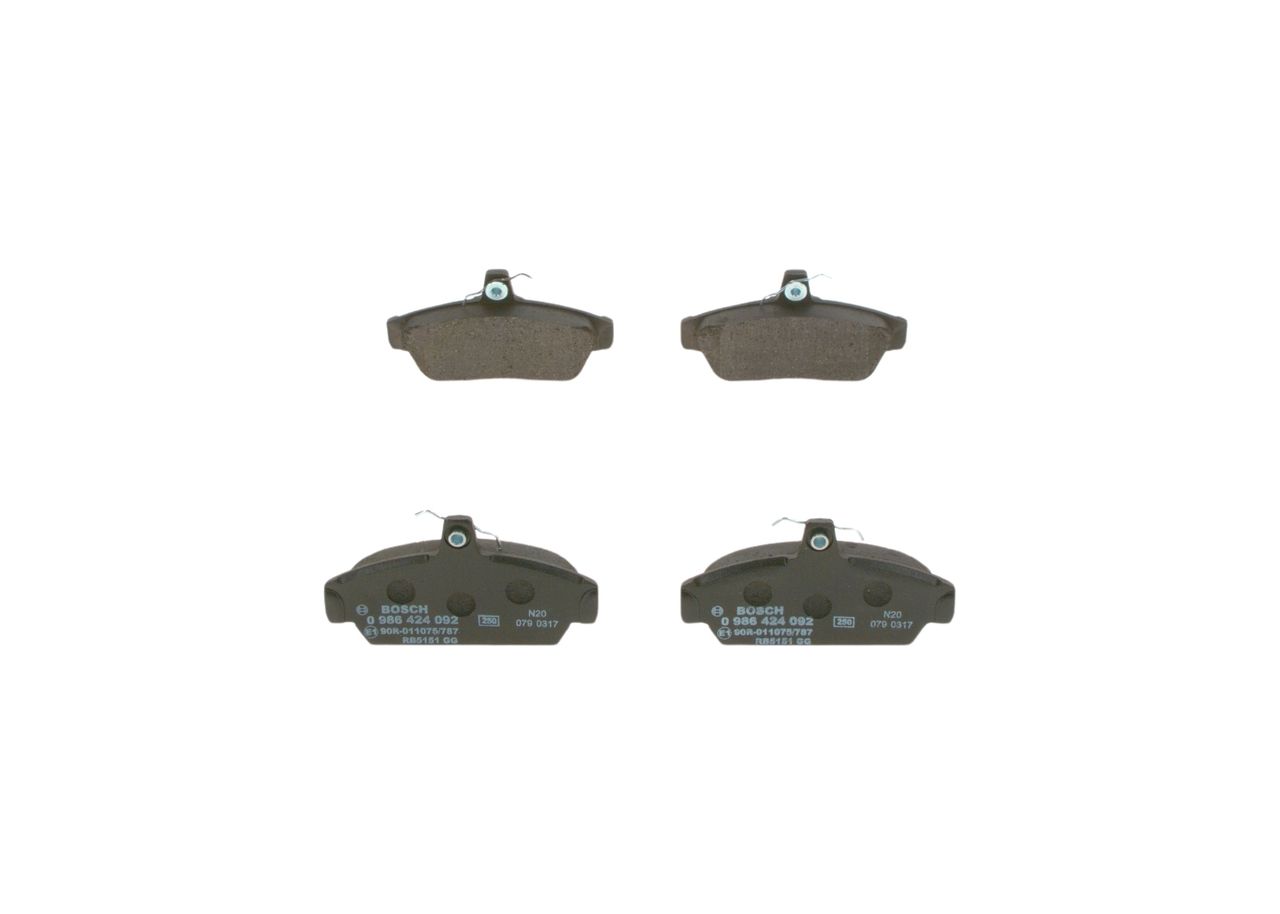 BOSCH 0 986 424 092 - Bremsbelagsatz, Scheibenbremse
