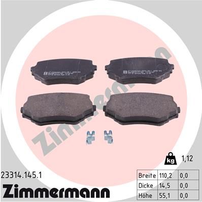 Brake Pad Set, disc brake 23314.145.1