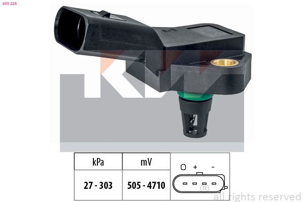 KW 493 228 - Luftdrucksensor, H&ouml;henanpassung