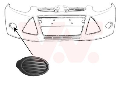 VAN WEZEL 1945596 - L&uuml;ftungsgitter, Sto&szlig;f&auml;nger ** Equipart **