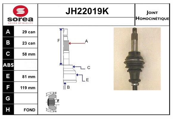 KIT CV JOINT AVEC KR078 - PRINCESS