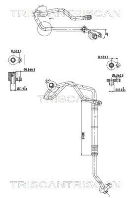 TRISCAN 9010 16067 High-/Low Pressure Line, air conditioning