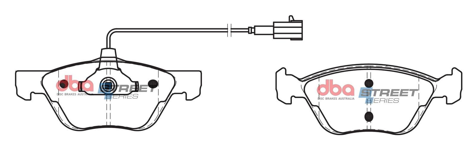 DBA SS STREET SERIES BRAKE PADS [ Alfa Spider/147/156 1994 - 2010 F ] - TecDoc Only