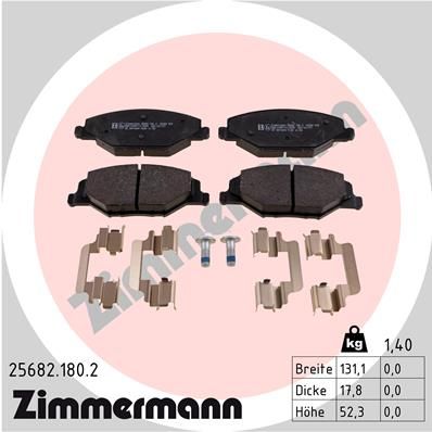 Brake Pad Set, disc brake 25682.180.2