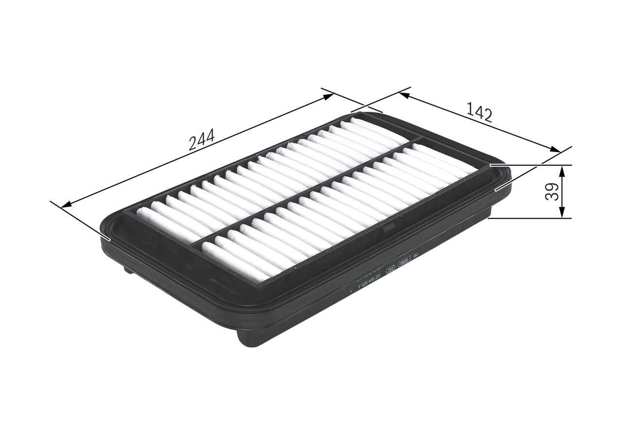 BOSCH F 026 400 231 - Luftfilter